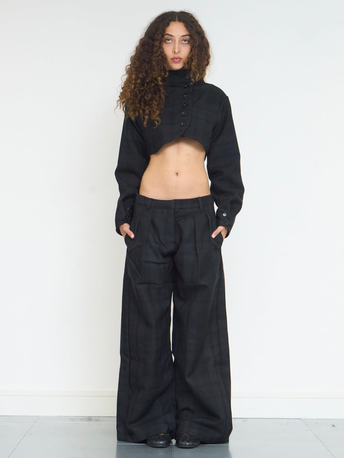 halo bolero jacket - black wool