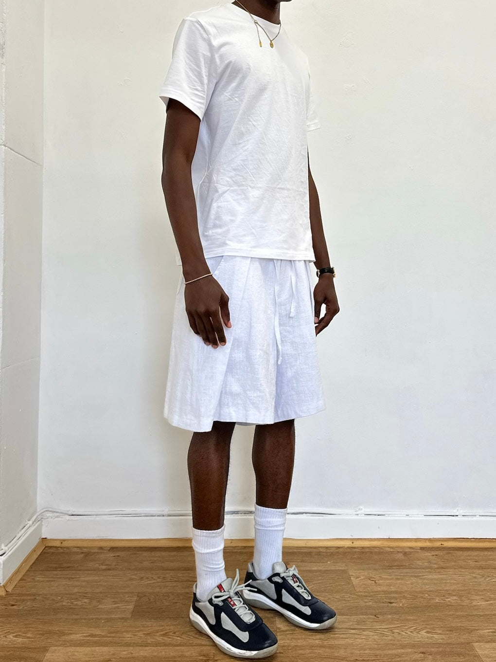 lake short - white linen