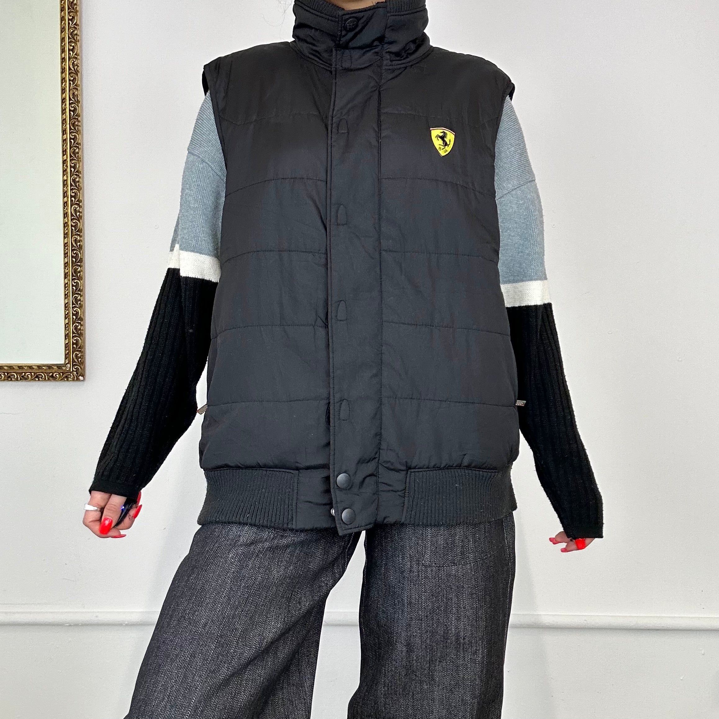 The 90s Ferrari Quilted popular Gilet