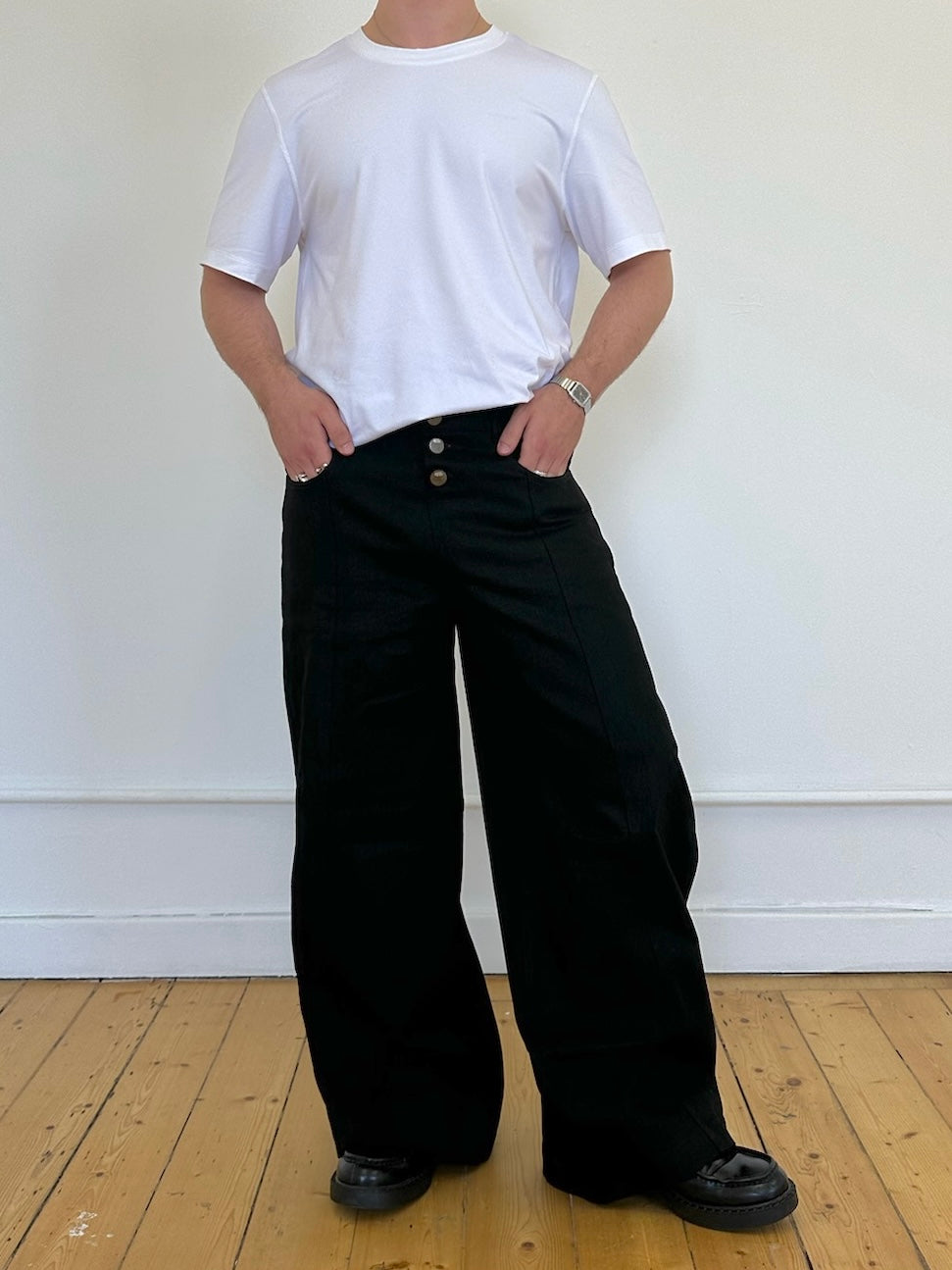 skater jean - black denim