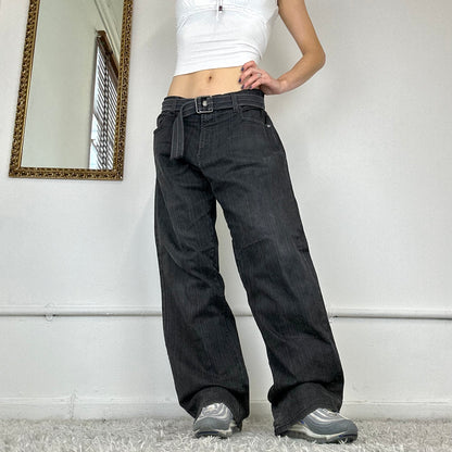 00’s black baggy skate jeans