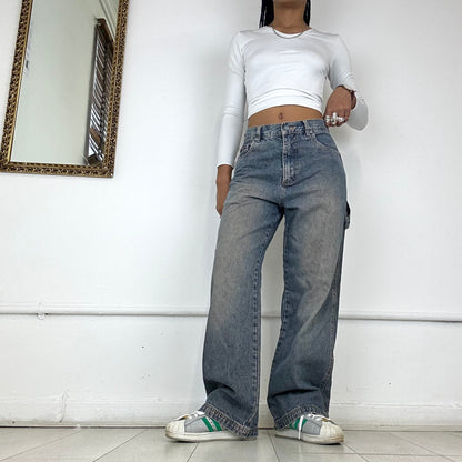 vintage wide leg jeans by hawk