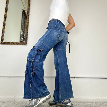 00's wide leg cargo jeans