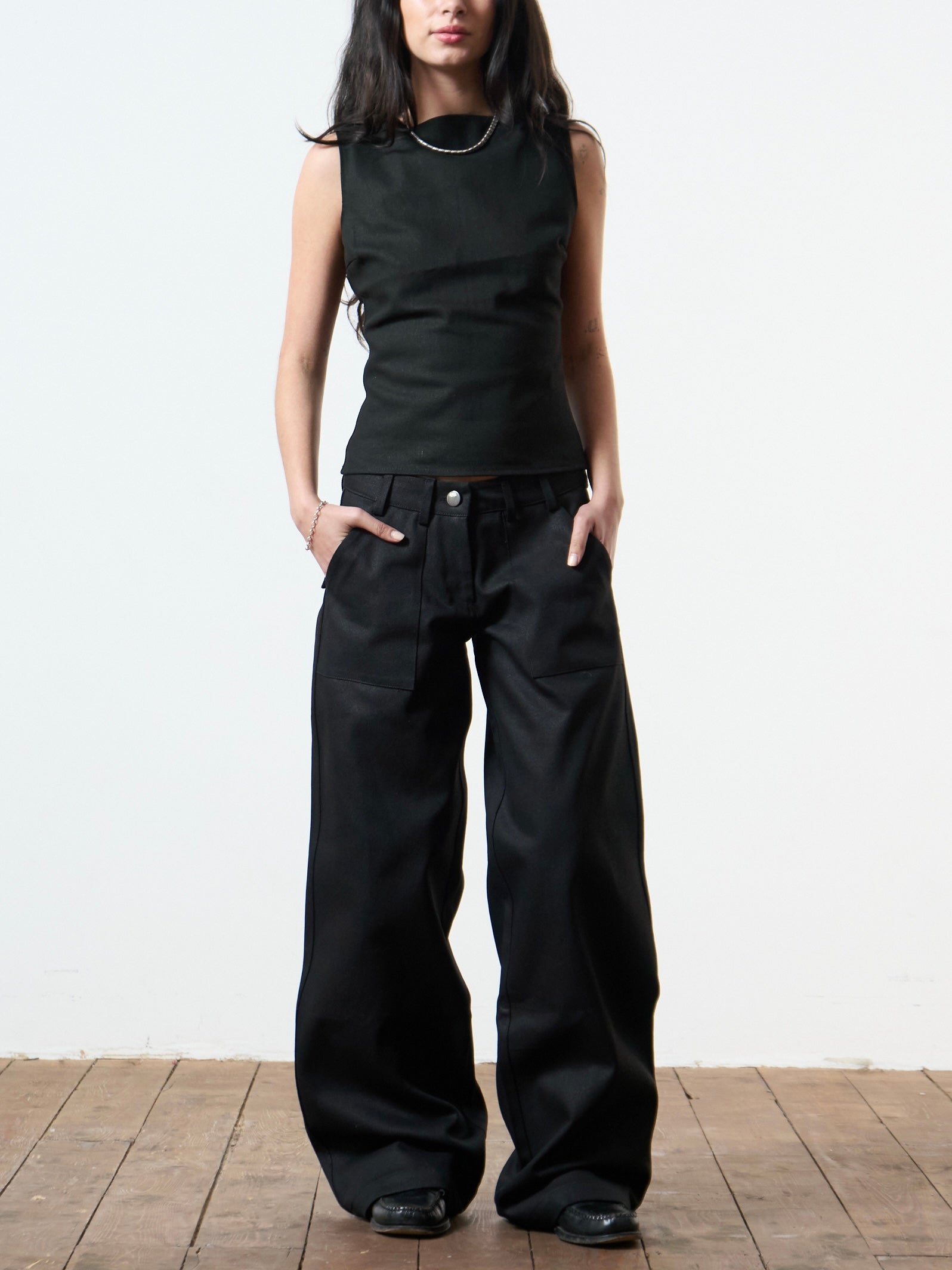 slouch jean - black denim