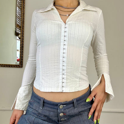 white pinstripe shirt by pimkie