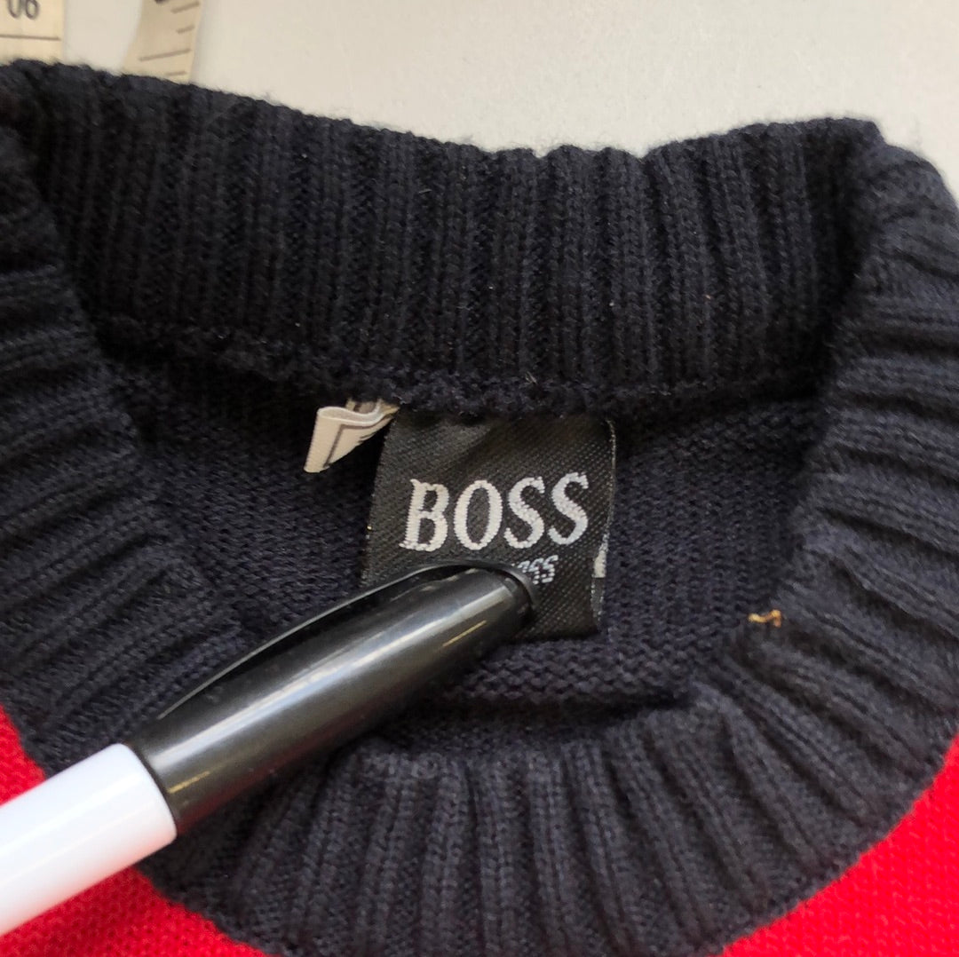 hugo boss striped knit jumper