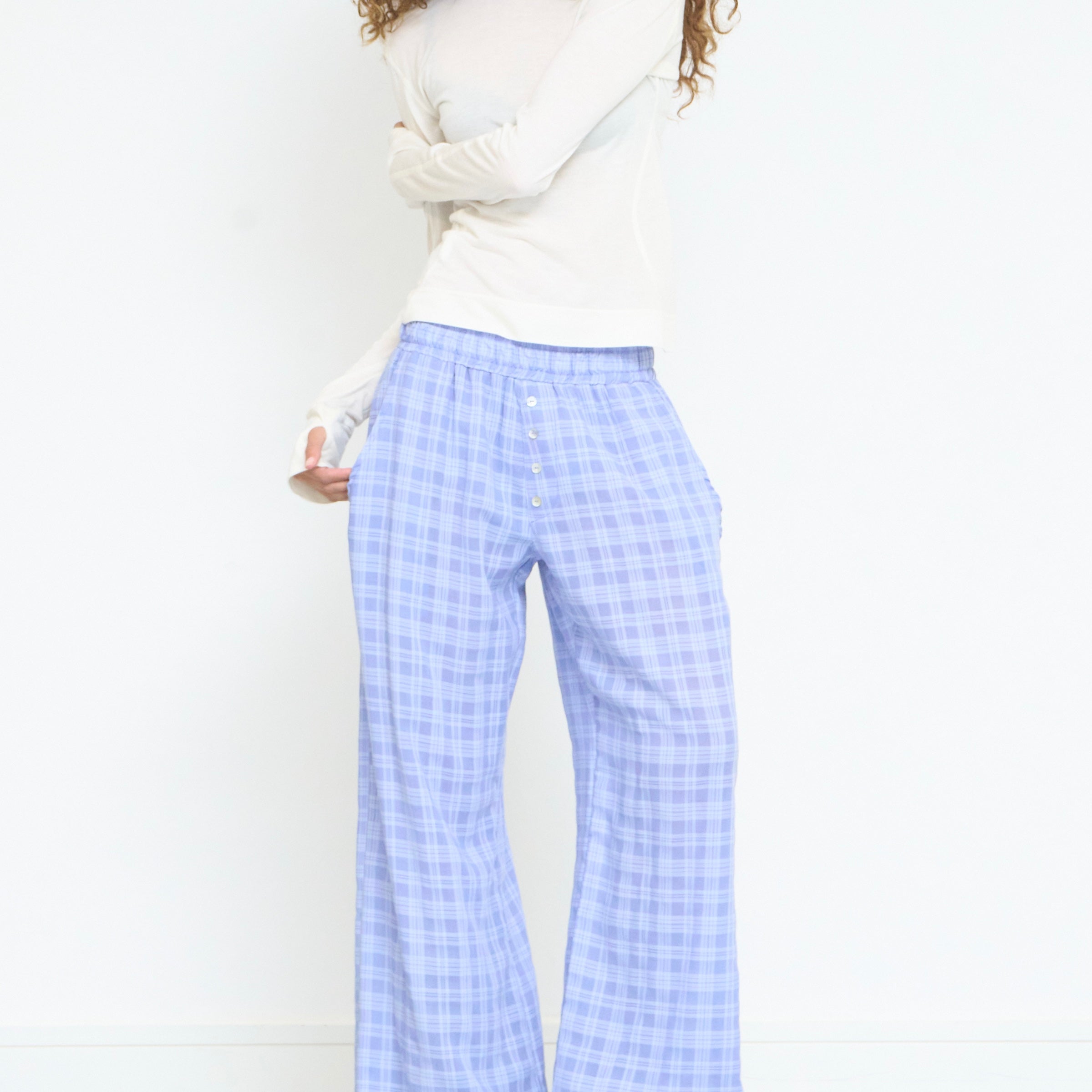 stevie trouser - periwinkle wool