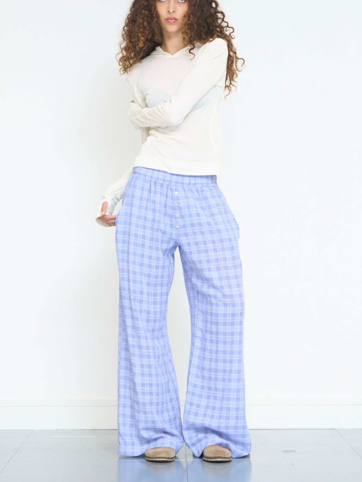 stevie trouser - periwinkle wool