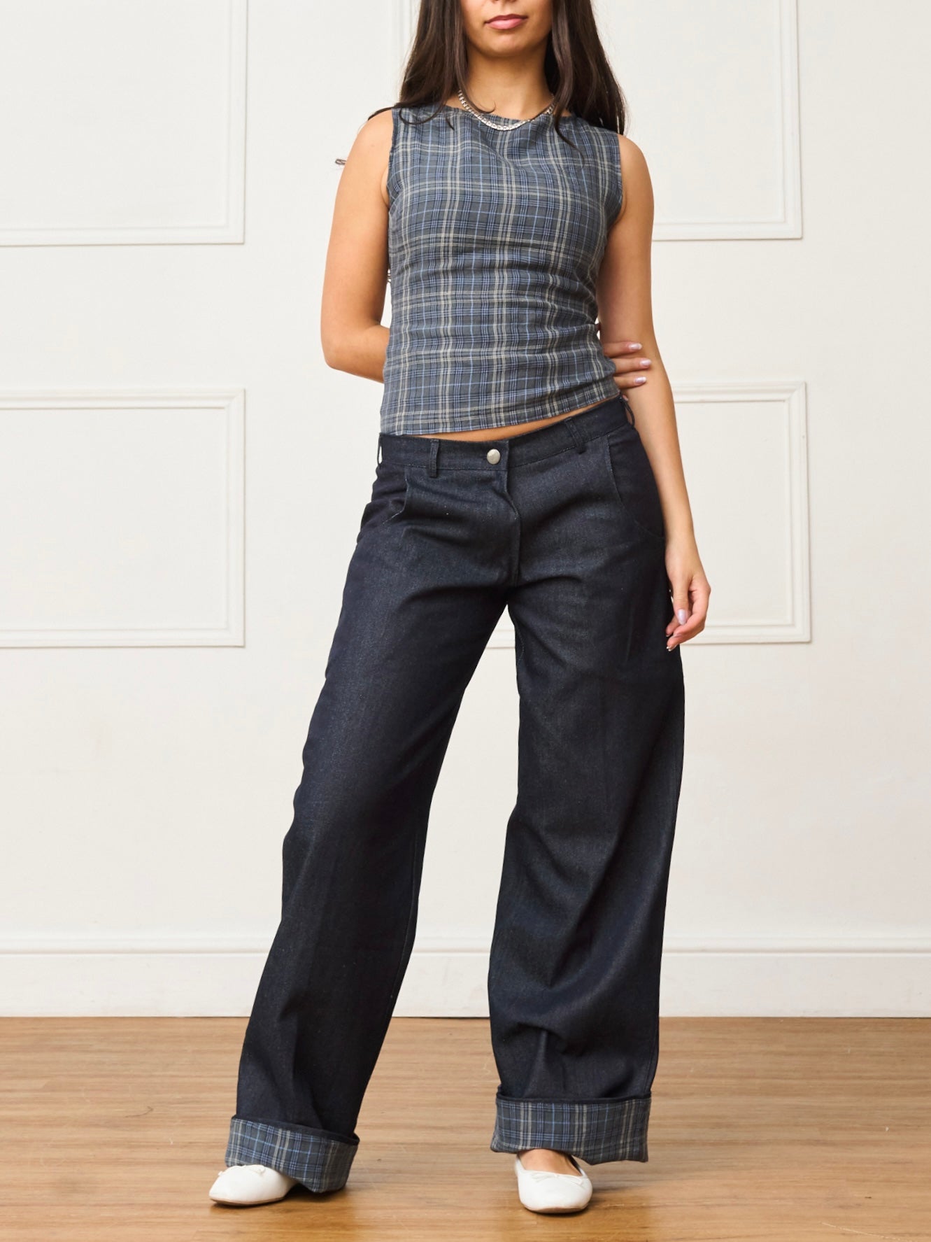 circle jean - navy denim