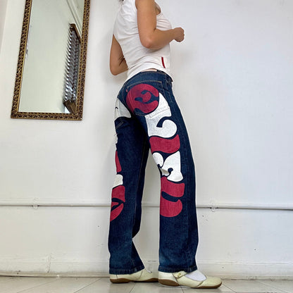 vintage evisu straight leg jeans