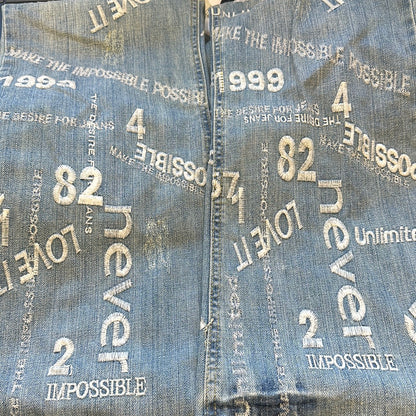 2000's embroidered jeans by fishbone