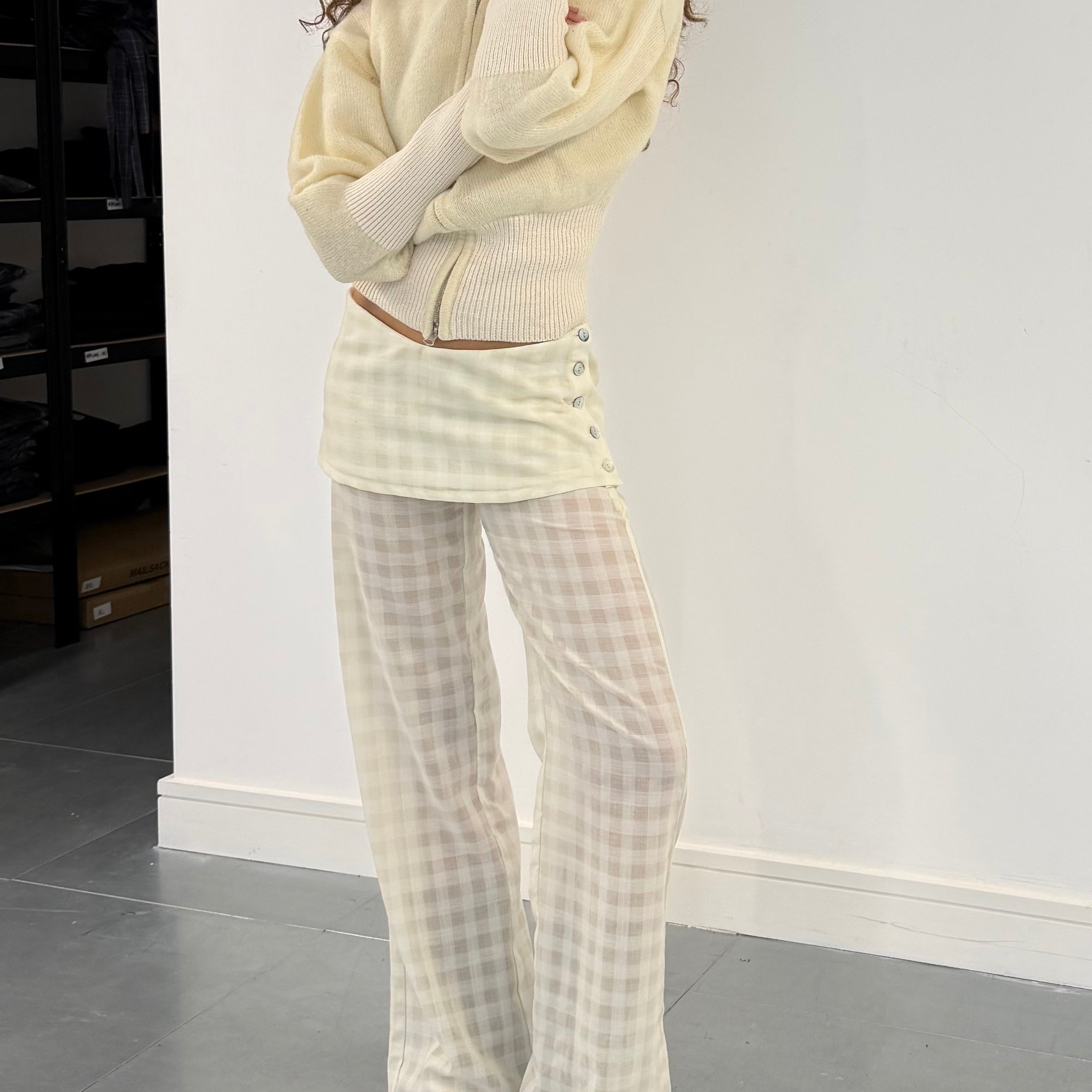 shay trouser - ivory wool
