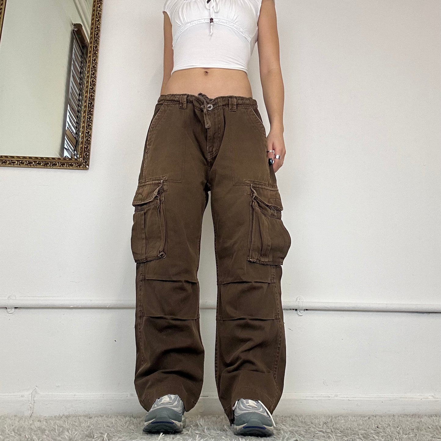 vintage brown cargo trousers