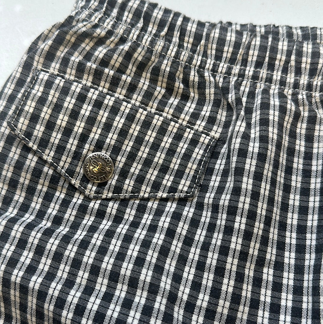 checkered mini board shorts