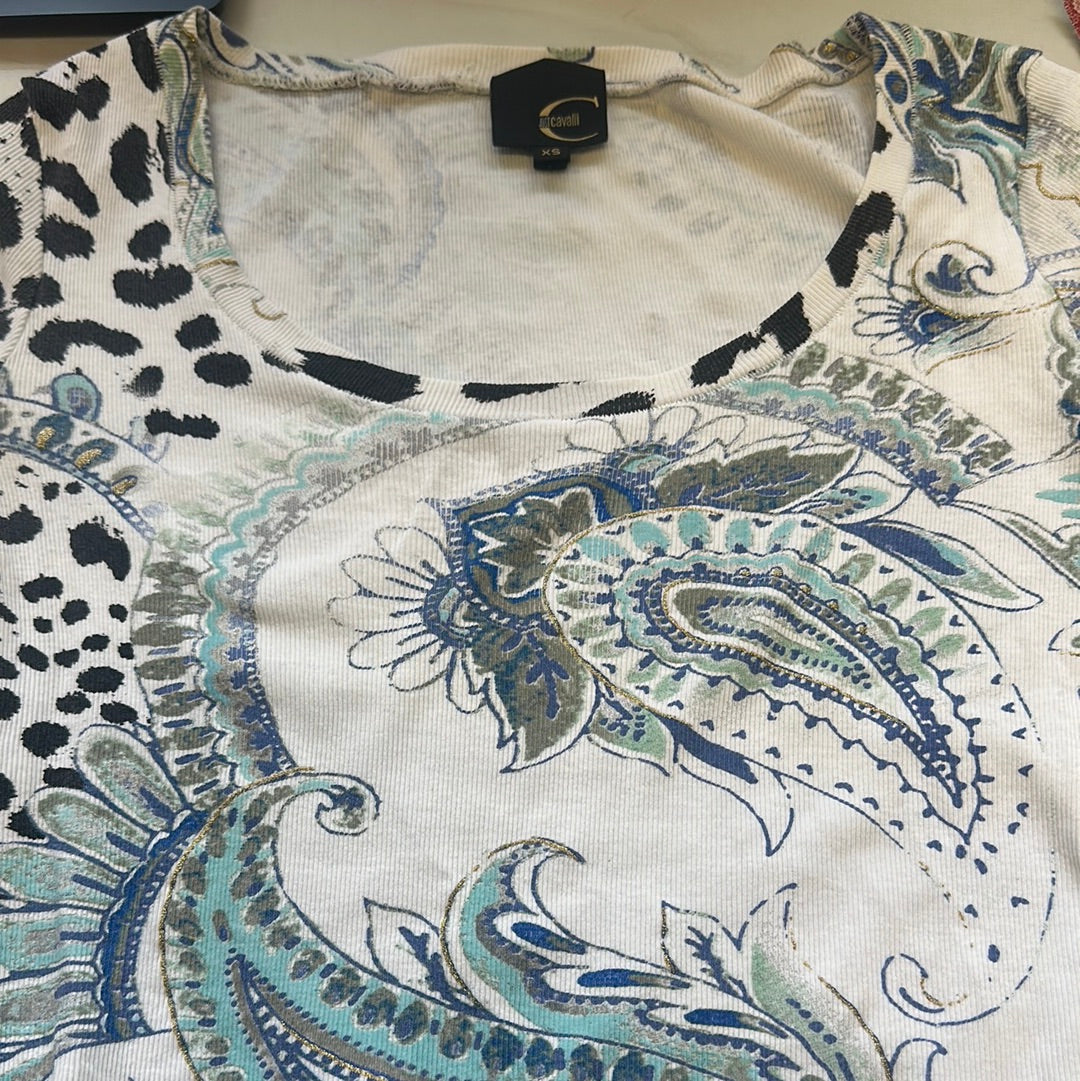 2000 graphic print top by just cavalli