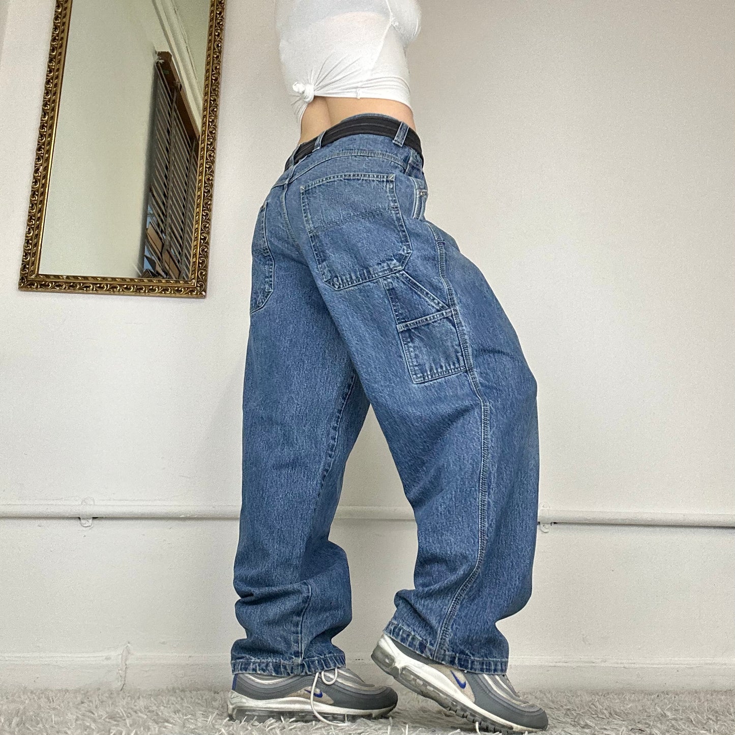 90s baggy wide leg jeans by route 66