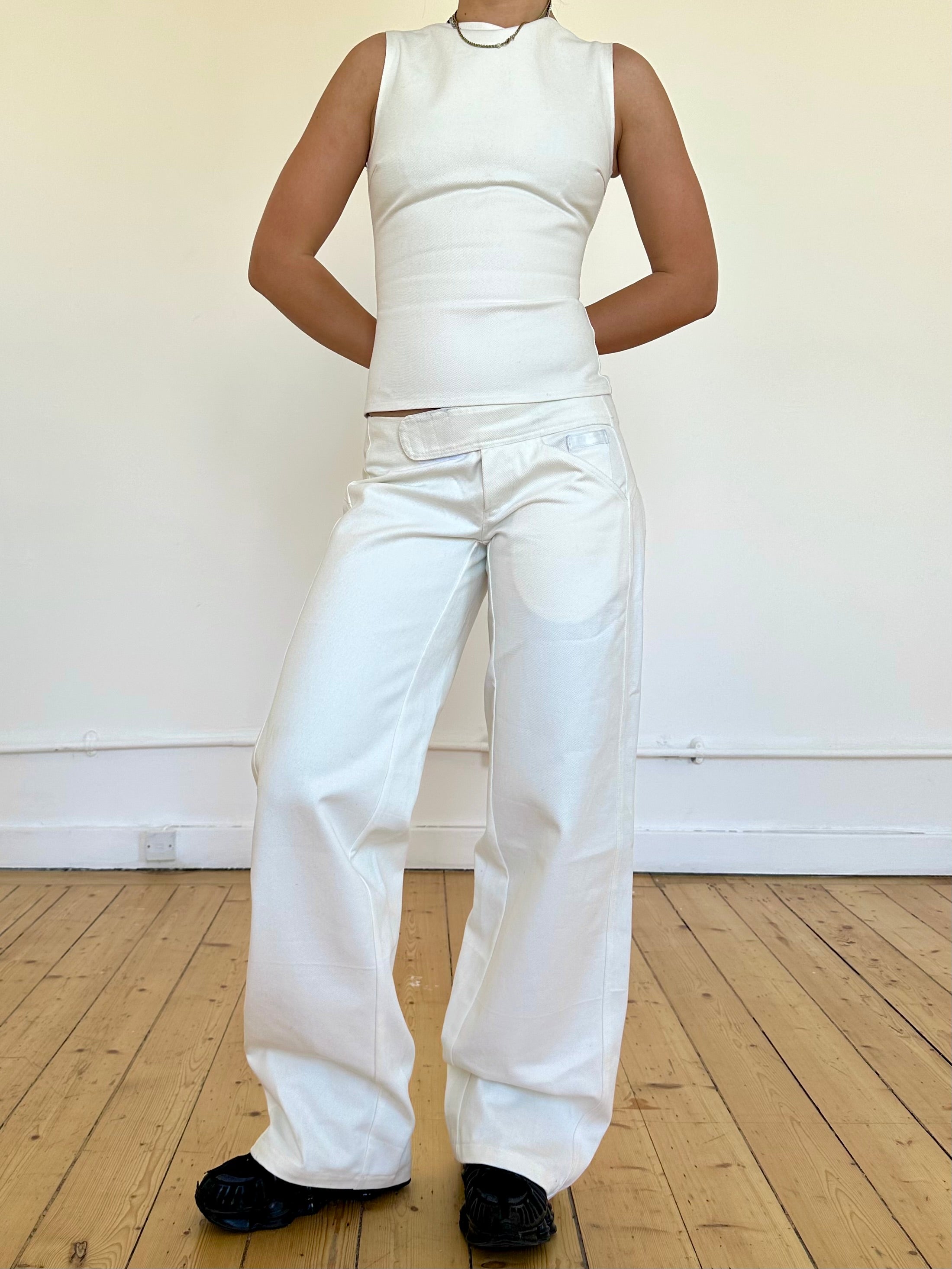 SAMPLE  cameron jean - white denim