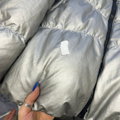 00's nike silver puffer coat