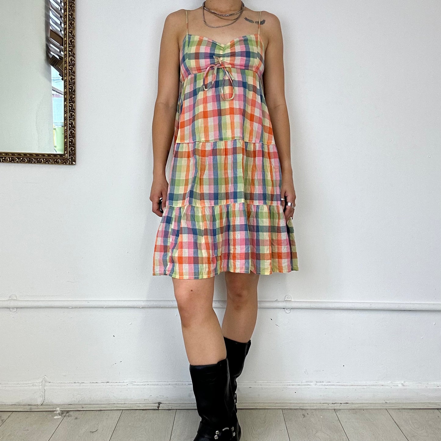 checkered colourful summer dress