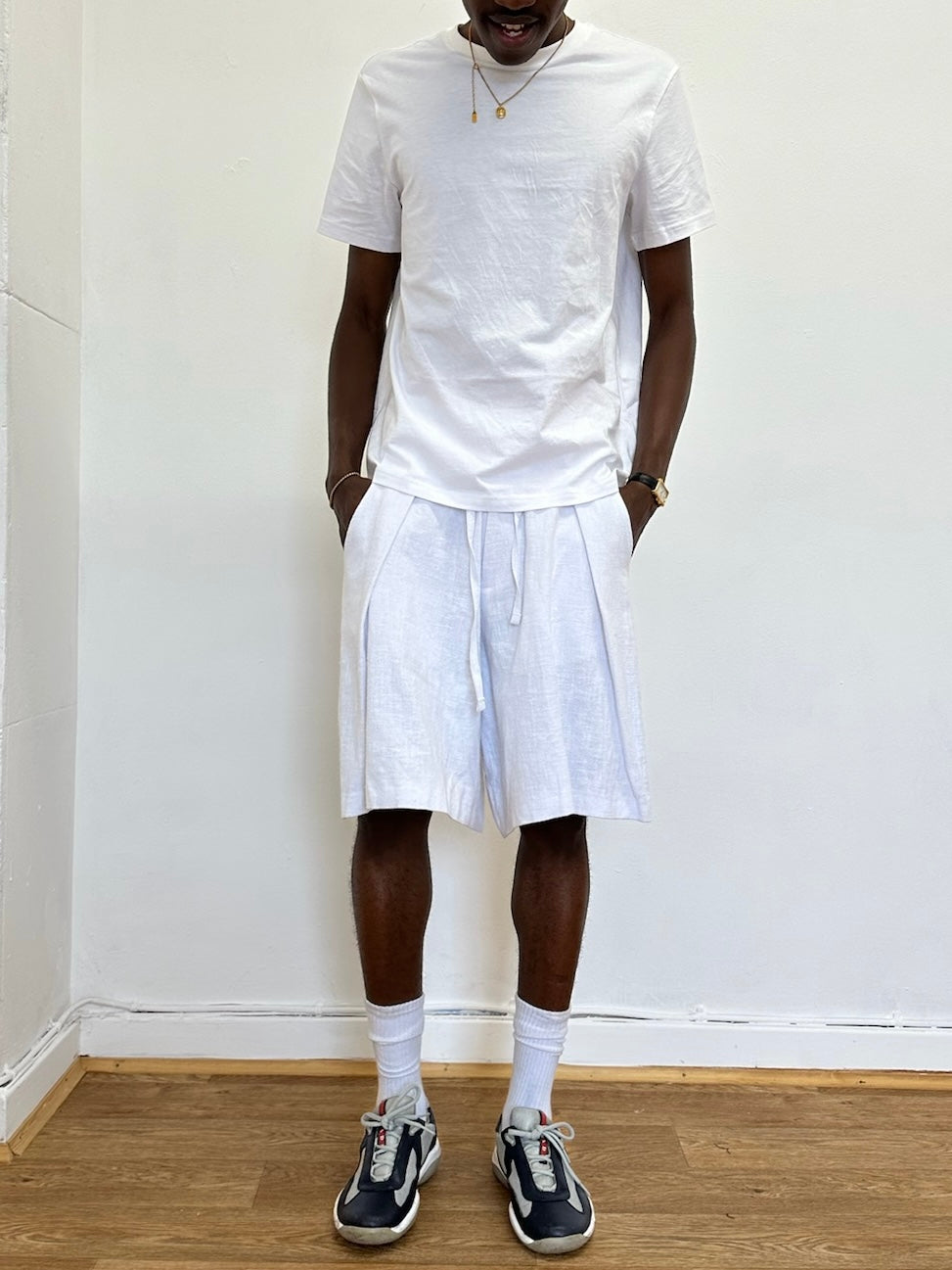 Lake Short - weißes Leinen