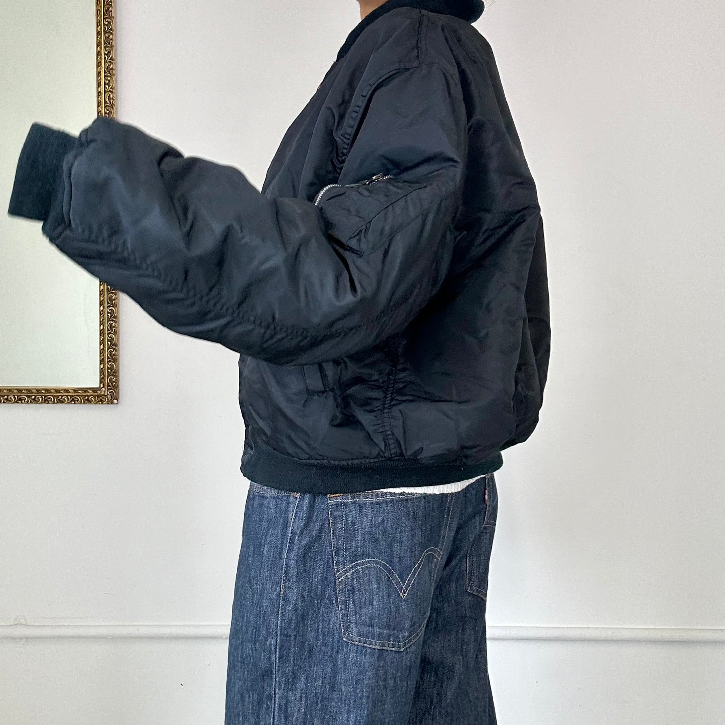 2000s oversized bomber jacket