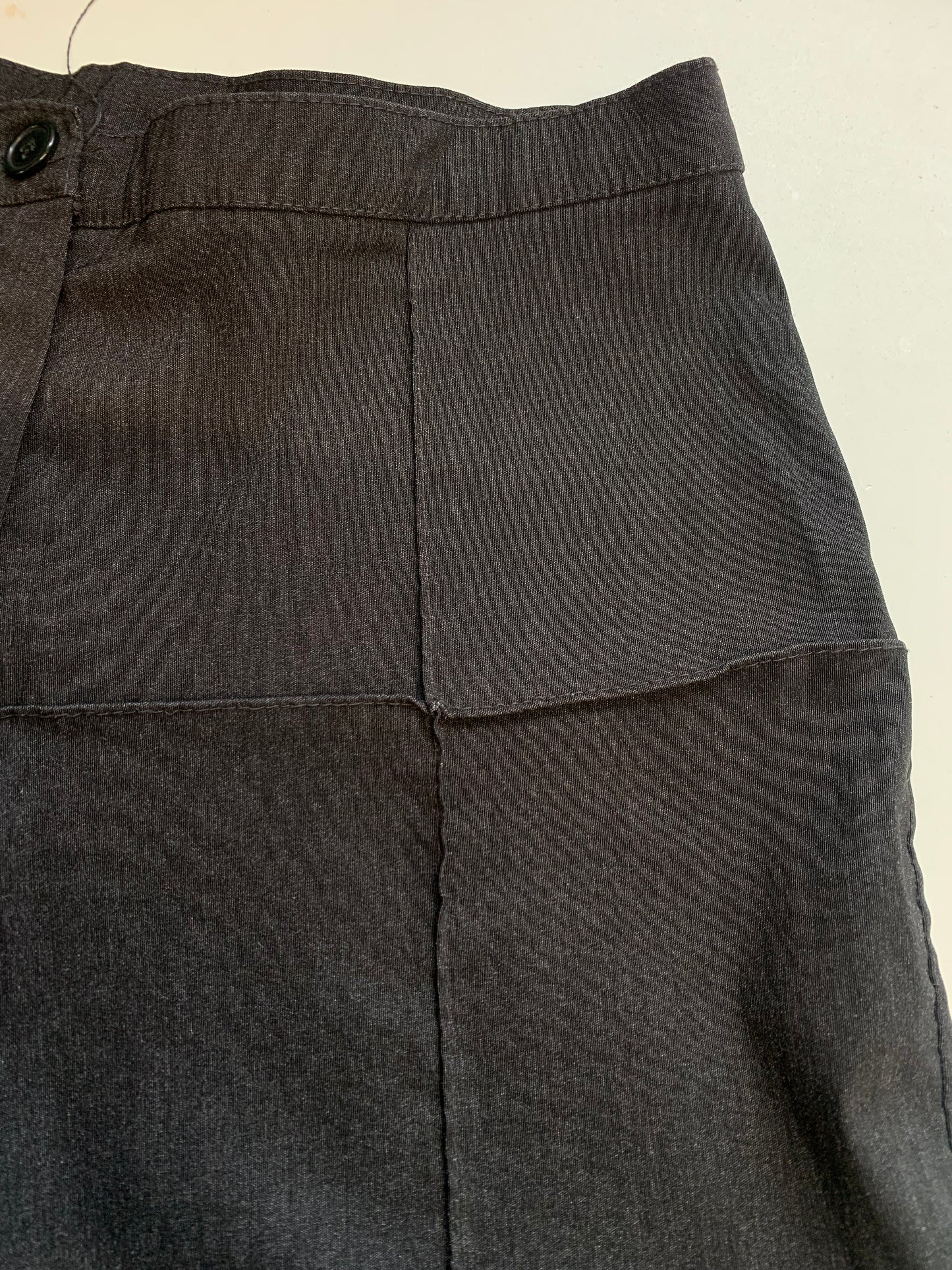 00's dark grey patchwork flared trousers