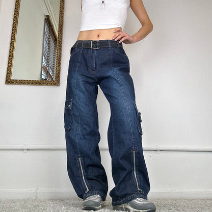 00s wide leg cargo jeans