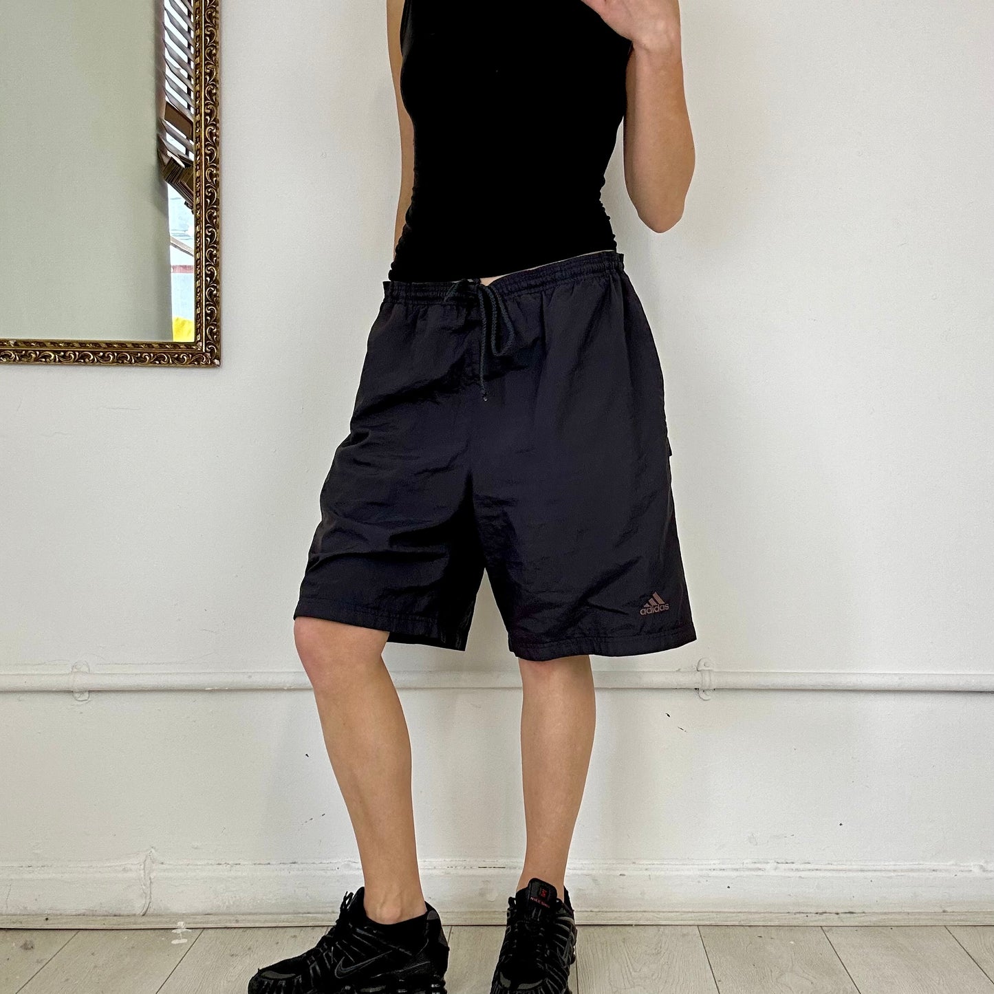 baggy black lightweight adidas shorts