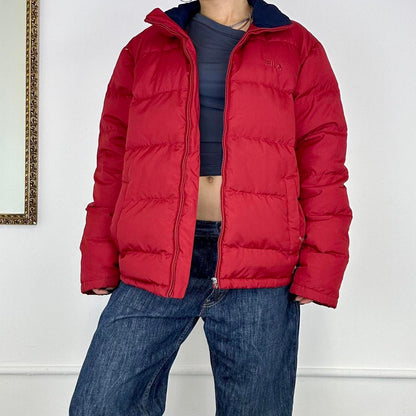 red fila puffer coat