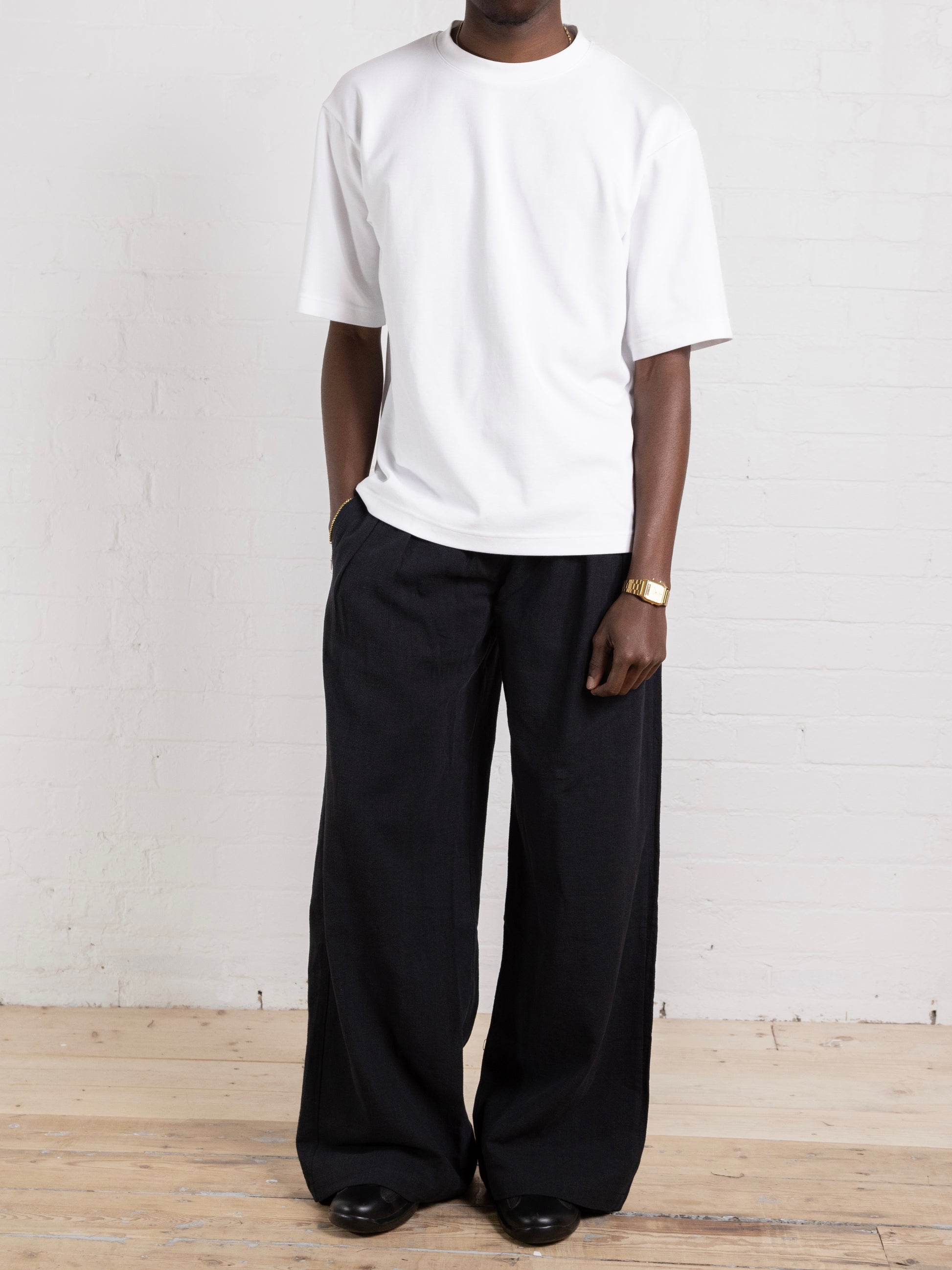 pantalon Parker - lin noir