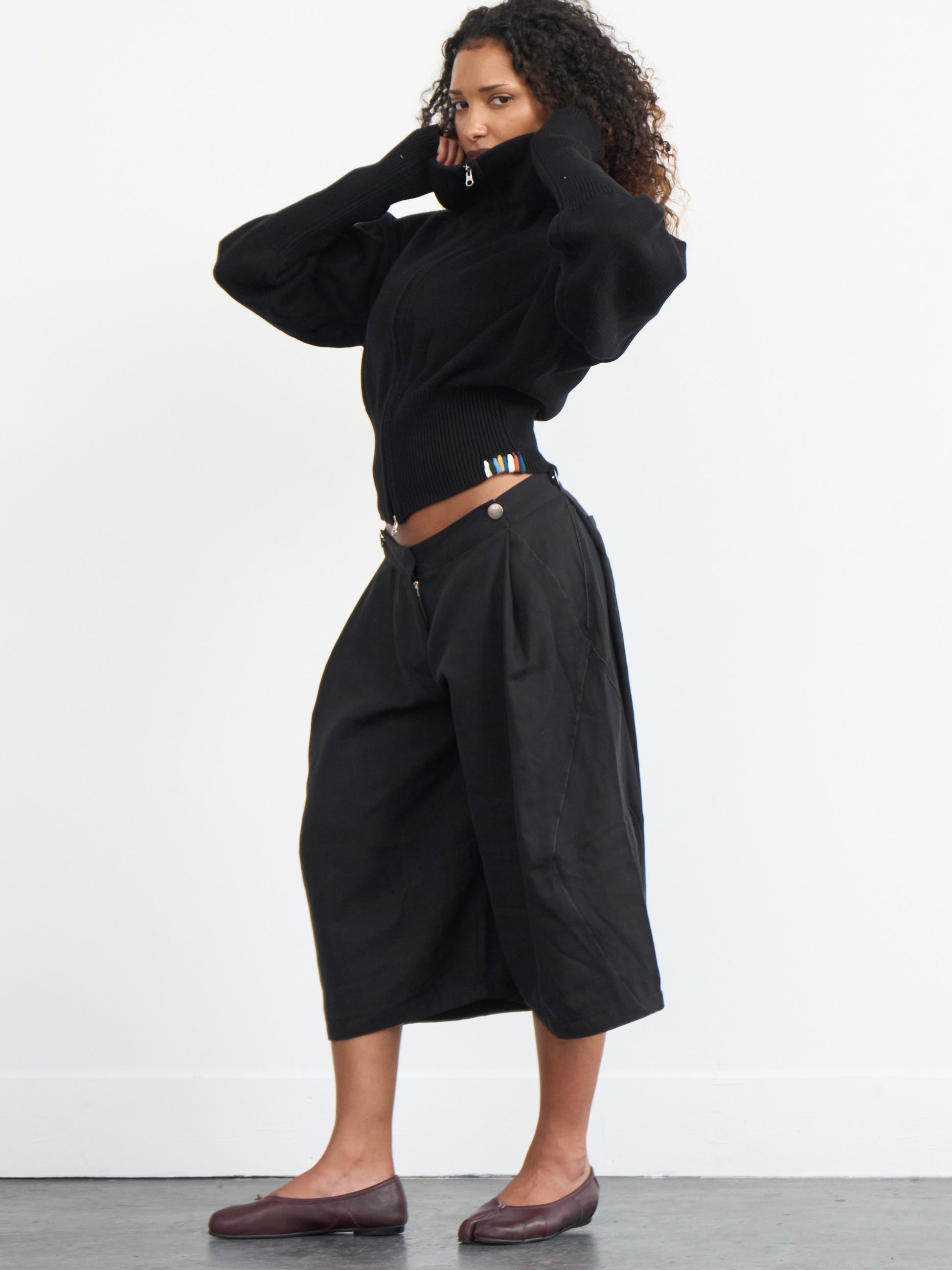 rowan balloon jumper - black knit