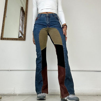 00s patchwork corduroy jeans