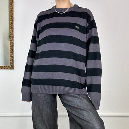 stripe knit lacoste jumper