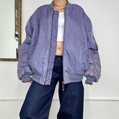 90s lilac bomber jacket