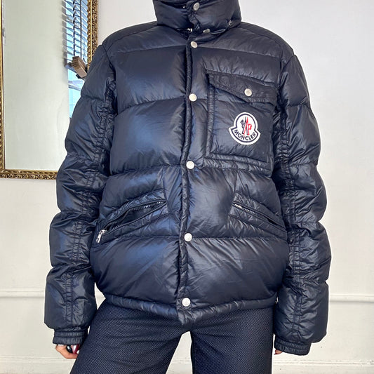 vintage moncler black puffer coat