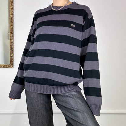 stripe knit lacoste jumper