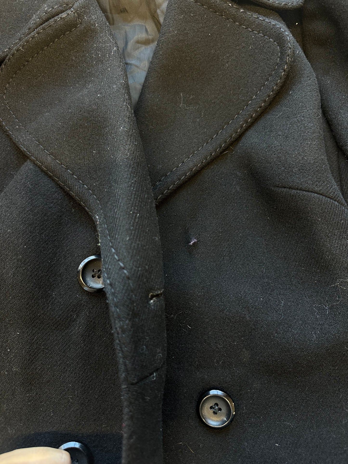 wool double breasted trench coat