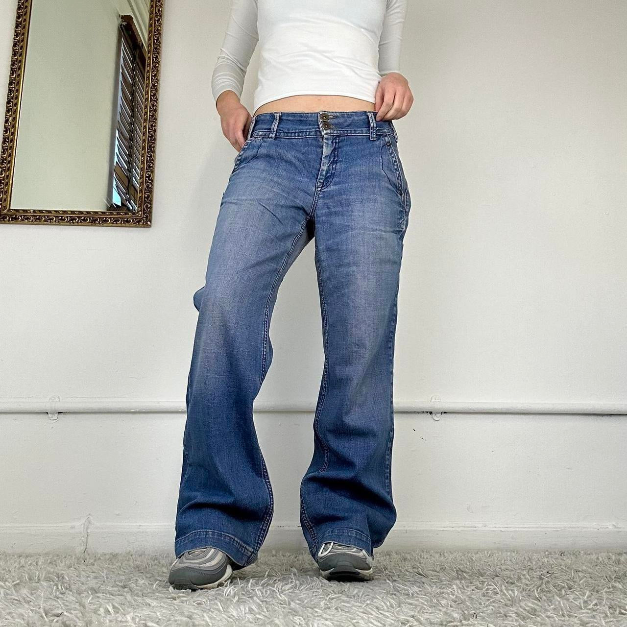 vintage wide leg cargo jeans