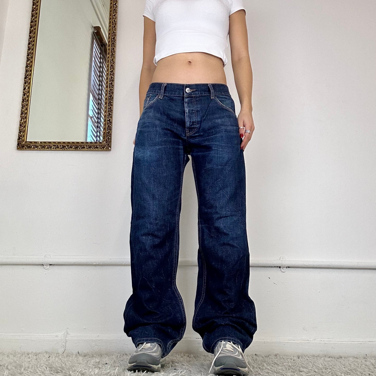 vintage prada straight leg jeans