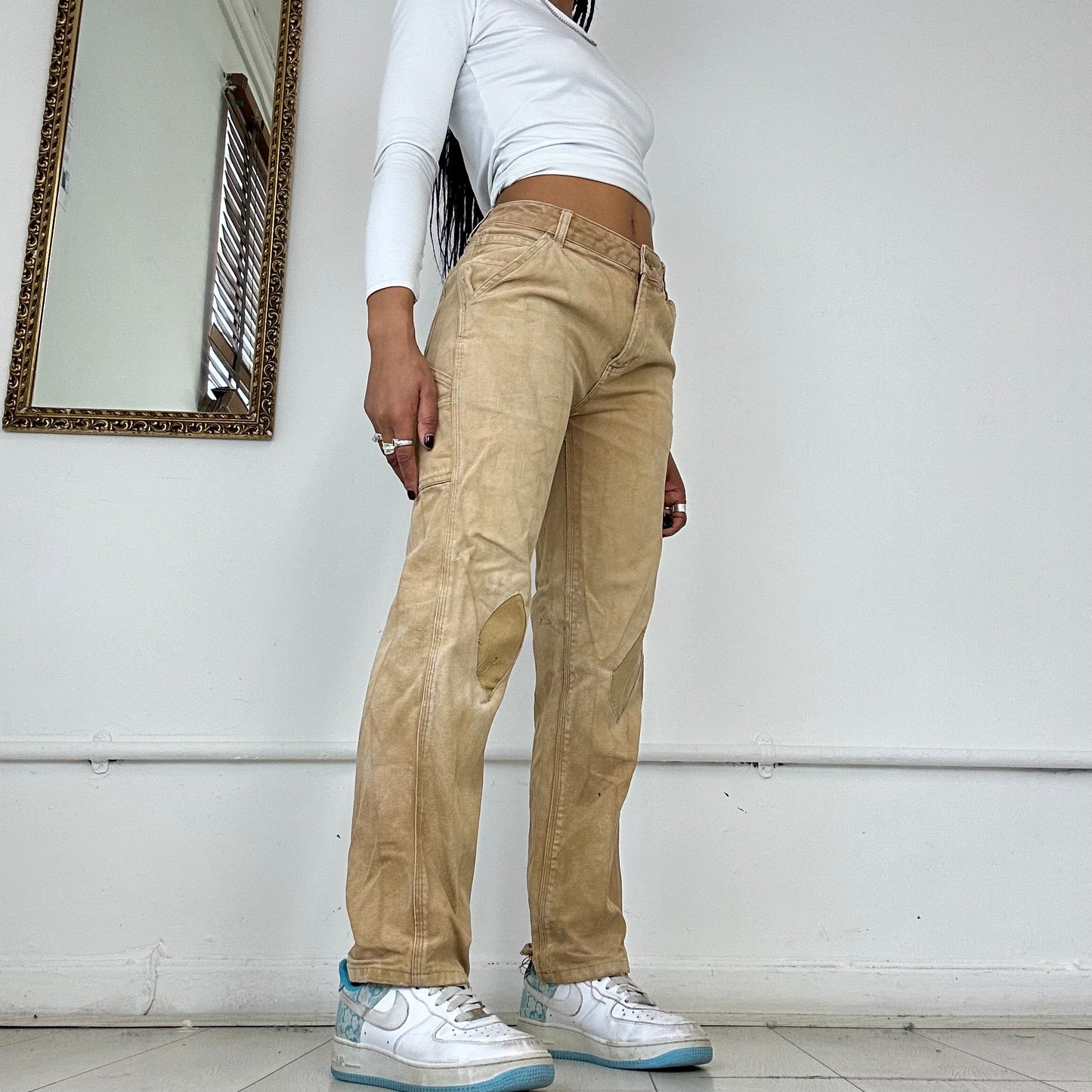 carhartt beige cargo trousers