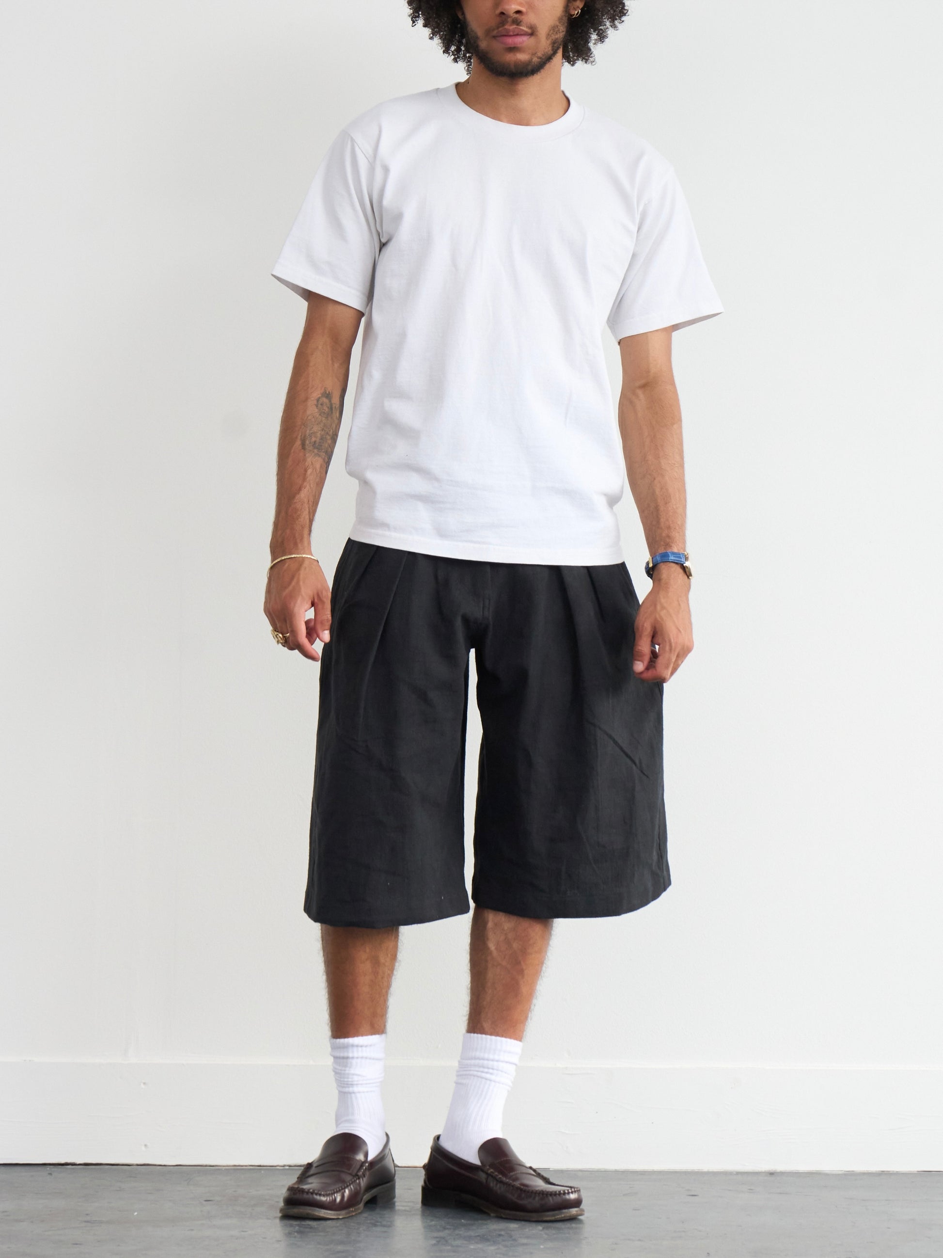parker short - black linen