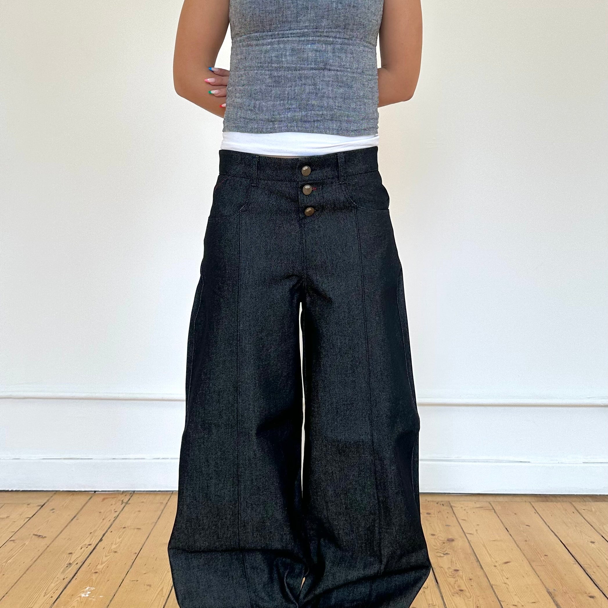 skater jean - dark grey denim