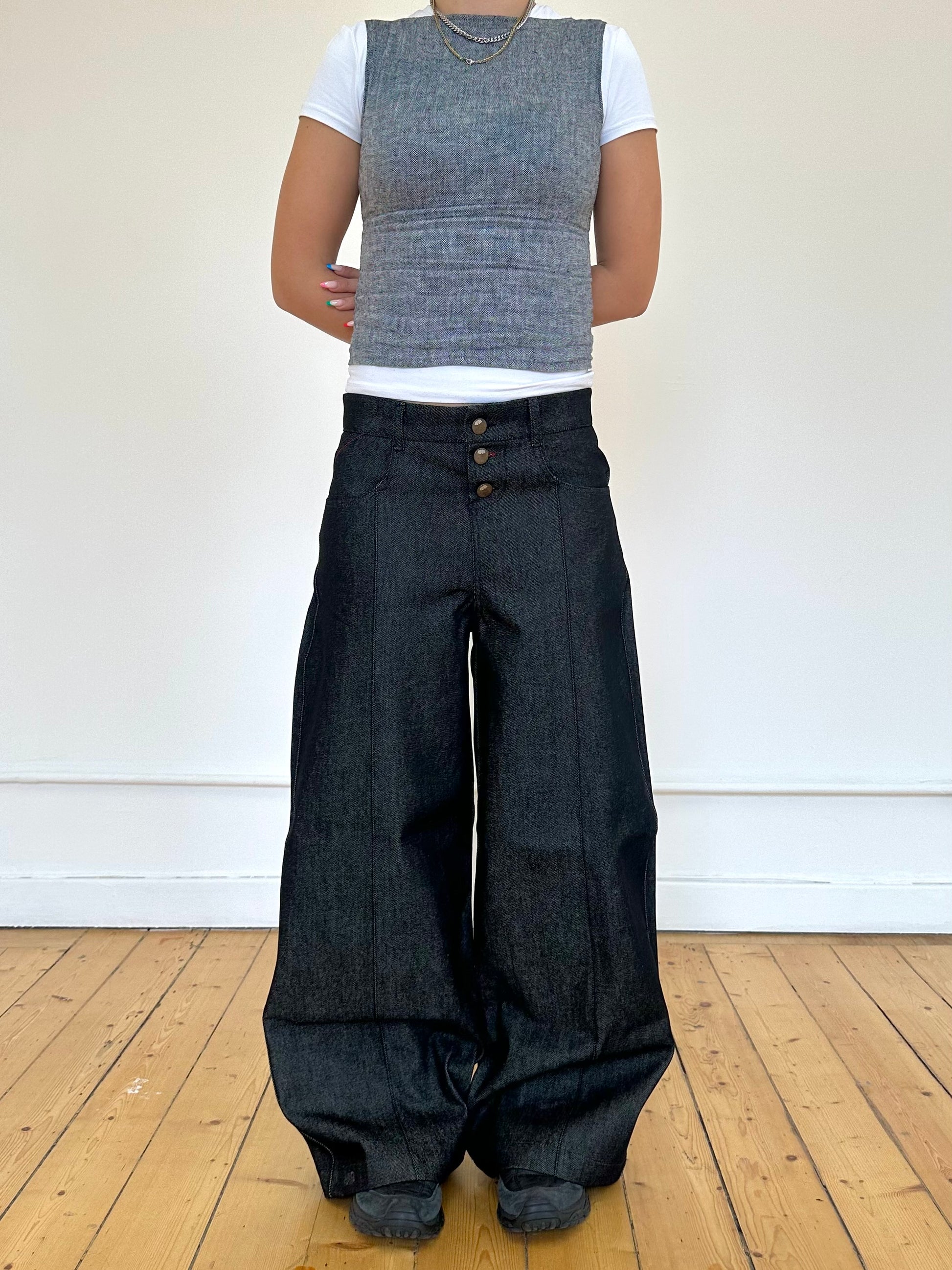 skater jean - dark grey denim