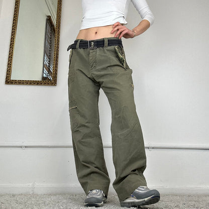 vintage wide leg cargo trousers