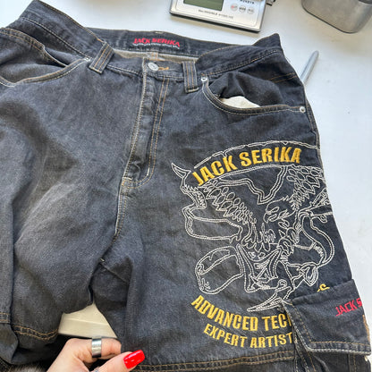 2000’s embroidered jeans