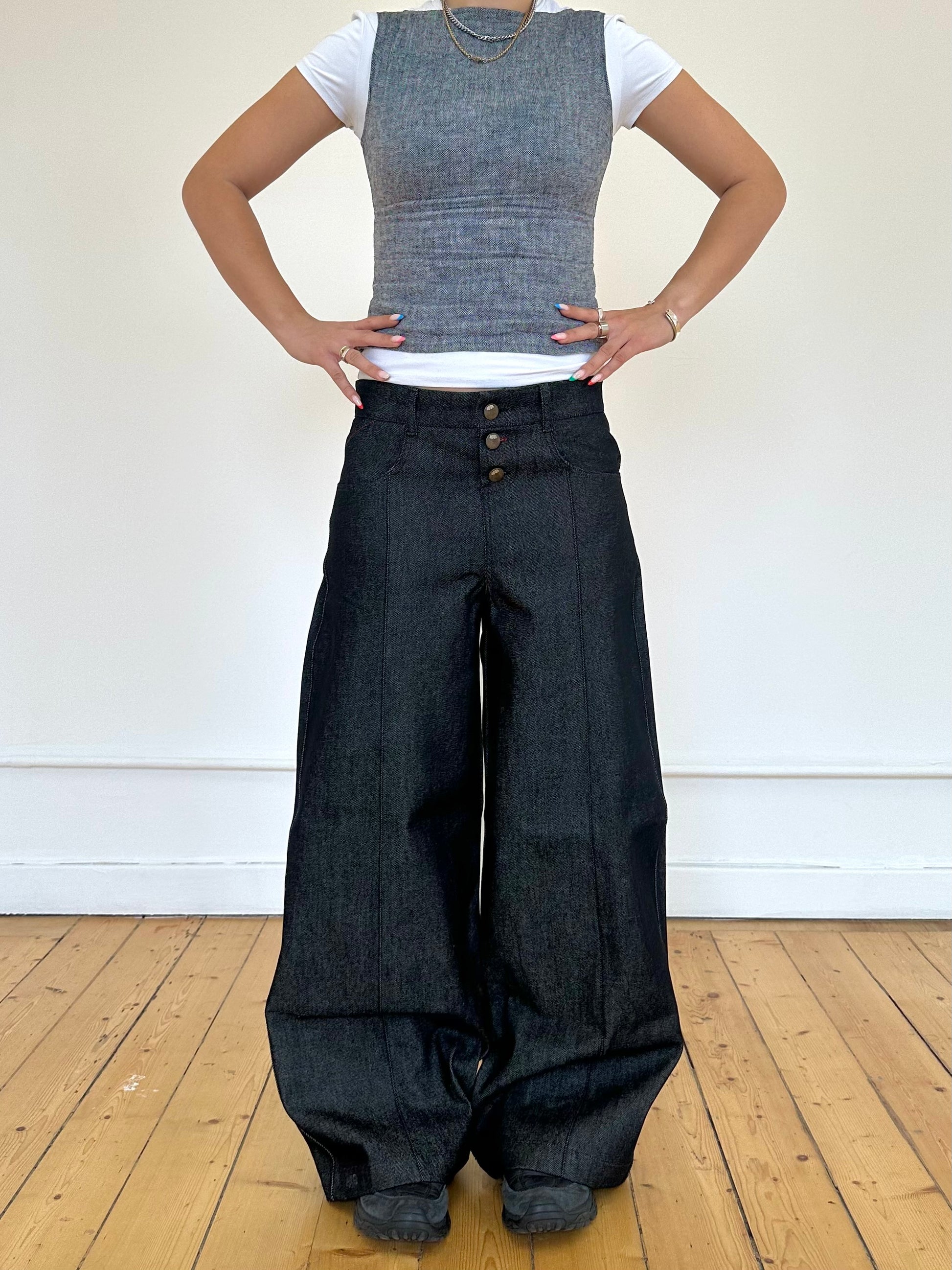 skater jean - dark grey denim