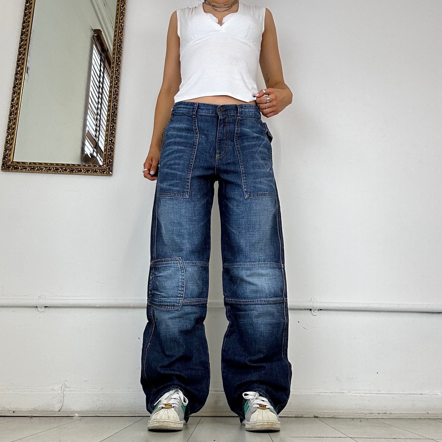 Reply baggy denim cargo jeans