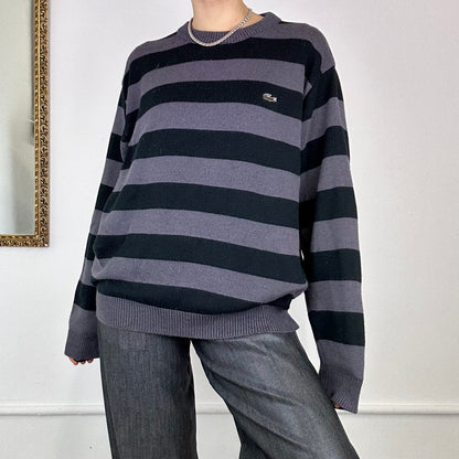 stripe knit lacoste jumper