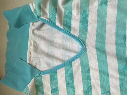 00's long sleeve blue striped polo top