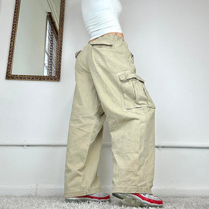 wide leg cargo trousers